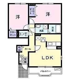 エレーノ戸塚 2LDKの間取図画像