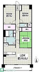 グランシティ・パレ・ド・リヴァージュメゾン・ド・フォーレ 3LDKの間取図画像