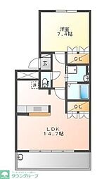 イズミガーデンヒルズ 1LDKの間取図画像