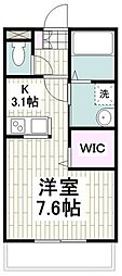 ボナール湘南 1Kの間取図画像