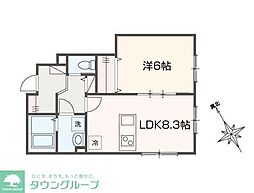 リヒト鎌倉材木座海岸 1LDKの間取図画像