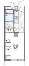 レオパレスカメリア五番館 1Kの間取図画像
