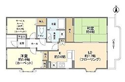 パイロットハウスサン戸塚 2SLDKの間取図画像