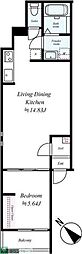 GRADUS辻堂 1LDKの間取図画像