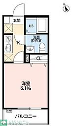 MTレジデンス立場 1Kの間取図画像