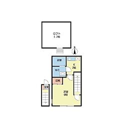 ルーチェ千歳烏山 1Kの間取図画像