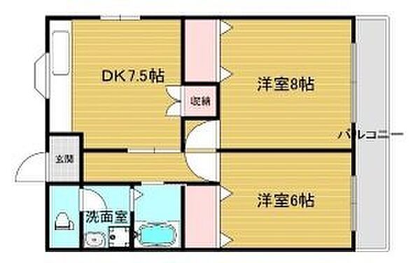 ジョイメゾン21 ｜滋賀県守山市吉身５丁目(賃貸マンション2DK・2階・50.00㎡)の写真 その2