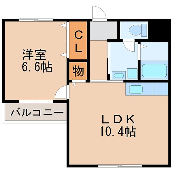 メゾンドメグ 3-A｜滋賀県栗東市綣９丁目(賃貸アパート1LDK・3階・40.59㎡)の写真 その2