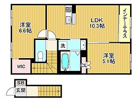 栗東市出庭賃貸アパート  ｜ 滋賀県栗東市出庭（賃貸アパート2LDK・2階・56.89㎡） その2