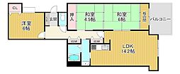 コスモ守山5番館 3LDKの間取図画像