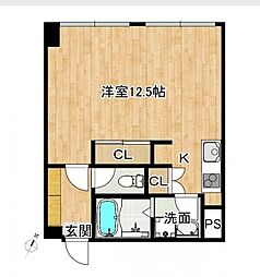 守山駅前M＆Dビル 3階ワンルームの間取り