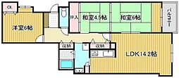 コスモ守山5番館 3LDKの間取図画像