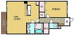 プロニティ 1LDKの間取図画像