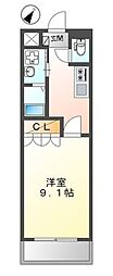ラ・カンパネラ1 1Kの間取図画像