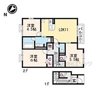 ヴィステリアスクエアB 203 ｜ 滋賀県大津市下阪本１丁目（賃貸アパート3LDK・2階・66.60㎡） その2