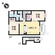 滋賀県草津市東草津２丁目（賃貸アパート2LDK・2階・58.80㎡） その2