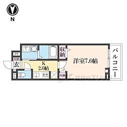 サニーサイド・レオ 3階1Kの間取り