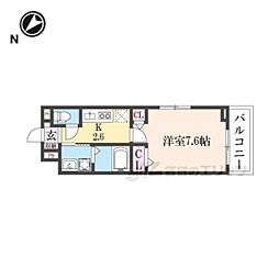 近江鉄道近江本線 水口石橋駅 徒歩8分の賃貸アパート 2階1Kの間取り