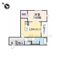 プティペル 3階1LDKの間取り