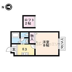 fleurogi 1Kの間取図画像