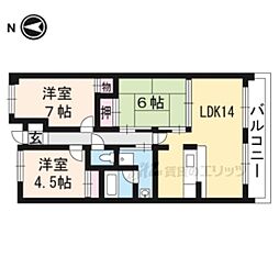 アルトピアーノ仰木の里 3LDKの間取図画像