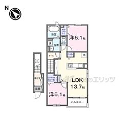 ステラ守山 2LDKの間取図画像