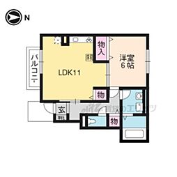 クレインハウス 1LDKの間取図画像