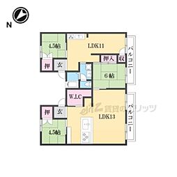 レイクキャピタル大江 3LDKの間取図画像