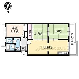 チュリス石山 3LDKの間取図画像