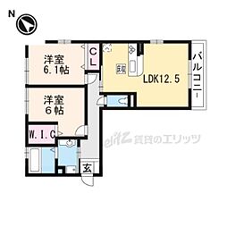 グラン・フォレ 2LDKの間取図画像
