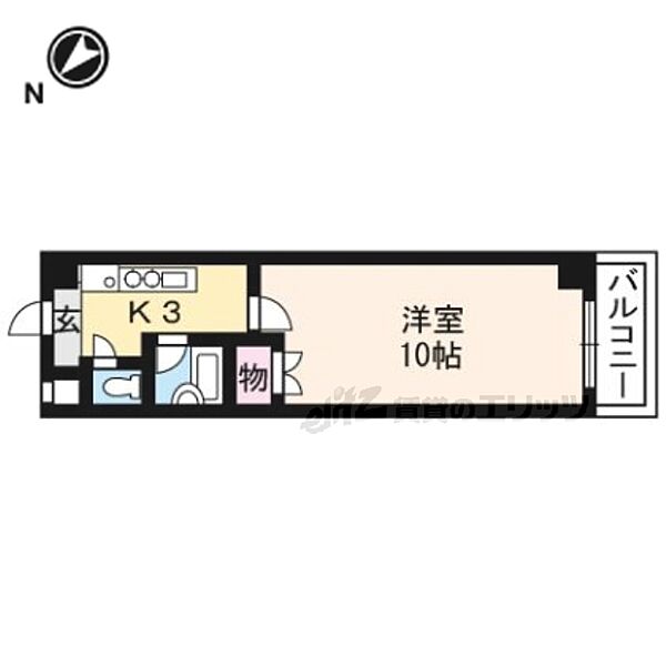 アートプラザ南笠 4013｜滋賀県草津市南笠東４丁目(賃貸マンション1K・4階・27.44㎡)の写真 その2