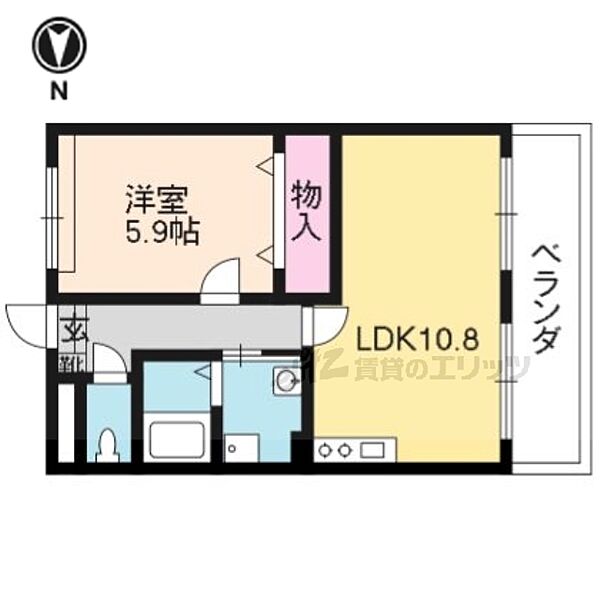 滋賀県大津市野郷原１丁目(賃貸マンション1LDK・3階・42.13㎡)の写真 その2