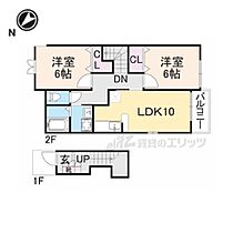 ヴィラ　アンソレイエI 203 ｜ 滋賀県愛知郡愛荘町野々目（賃貸アパート2LDK・2階・57.22㎡） その2