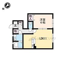 滋賀県草津市東草津１丁目（賃貸アパート1LDK・1階・43.32㎡） その2