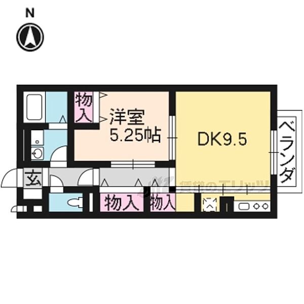 滋賀県大津市大萱２丁目(賃貸アパート1LDK・2階・41.95㎡)の写真 その2