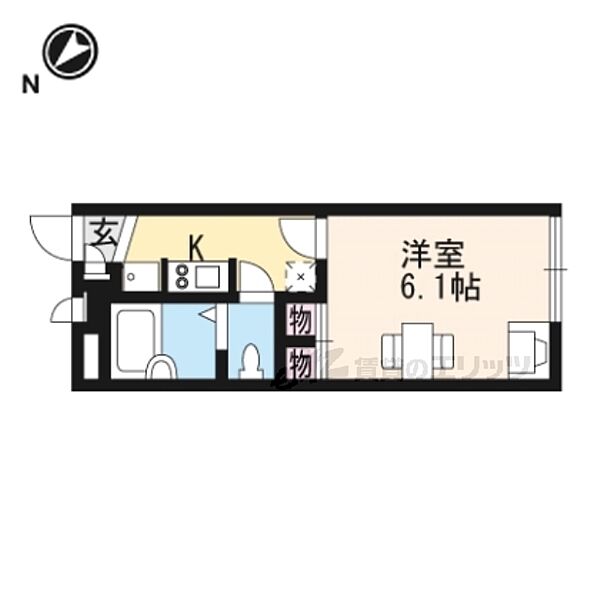 滋賀県彦根市野瀬町(賃貸アパート1K・2階・19.87㎡)の写真 その2