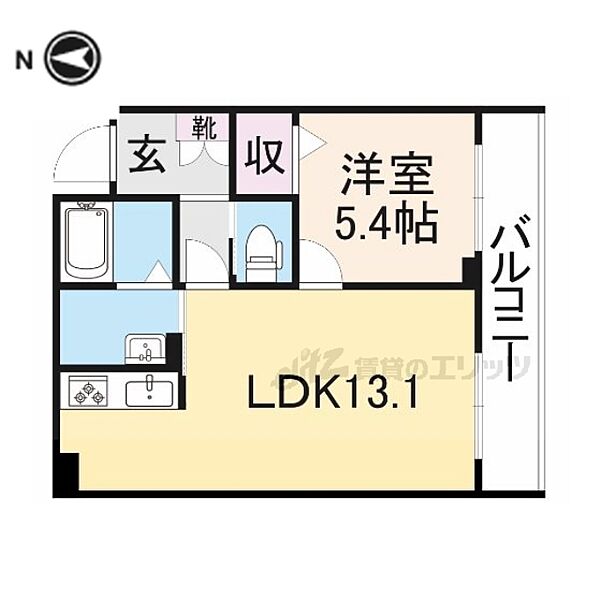 セイキンズ　コート 203｜滋賀県長浜市八幡東町(賃貸マンション1LDK・2階・44.47㎡)の写真 その2