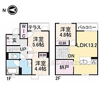 プレサント大津京 107 ｜ 滋賀県大津市柳川２丁目（賃貸テラスハウス3LDK・2階・73.82㎡） その2