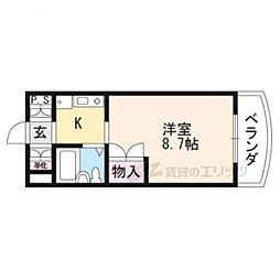 ディアコート青地1 1Kの間取図画像