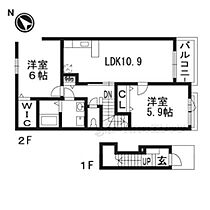 滋賀県近江八幡市中村町（賃貸アパート2LDK・2階・57.21㎡） その2