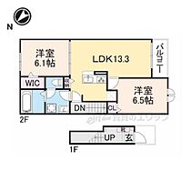 サンジェルマン 202 ｜ 滋賀県東近江市沖野４丁目（賃貸アパート2LDK・2階・59.58㎡） その2