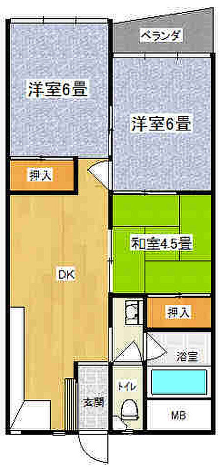 3DK 間取り