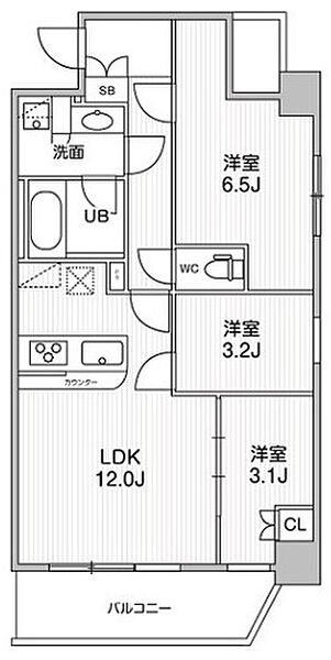 東京都板橋区相生町(賃貸マンション3LDK・3階・55.19㎡)の写真 その2