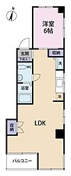 桜新ビル 1LDKの間取図画像