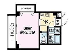 トスカーナ南浦和 1Kの間取図画像
