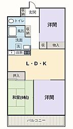 レック上尾マンション 3LDKの間取図画像