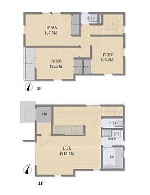 間取り 船橋市新高根4丁目　中古戸建