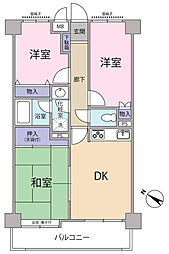 ダイアパレス東浦和 3DKの間取図画像
