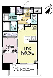 シティインデックス蕨駅前 1LDKの間取図画像