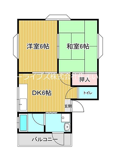 大阪府寝屋川市大成町(賃貸マンション2DK・2階・33.00㎡)の写真 その2